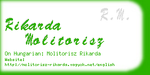 rikarda molitorisz business card
